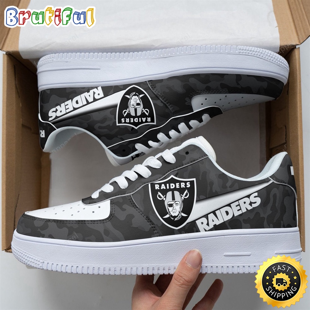 NFL Las Vegas Raiders Team Air Force 1 Shoes Football Sports Shoes 1