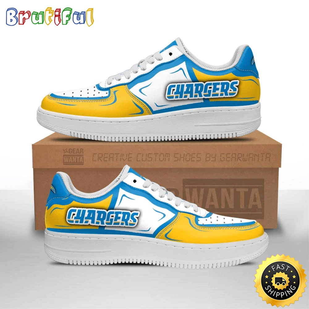 NFL Los Angeles Chargers Air Force 1 Shoes Football Sports Sneaker Shoes 1