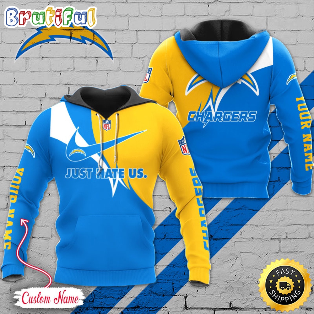 NFL Los Angeles Chargers Hoodie Just Hate US Sport Hoodie