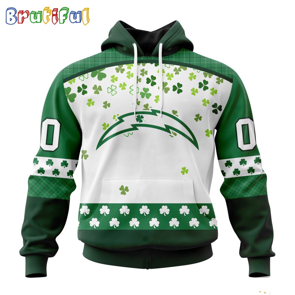 NFL Los Angeles Chargers Hoodie Special Design For St Patrick Day 1
