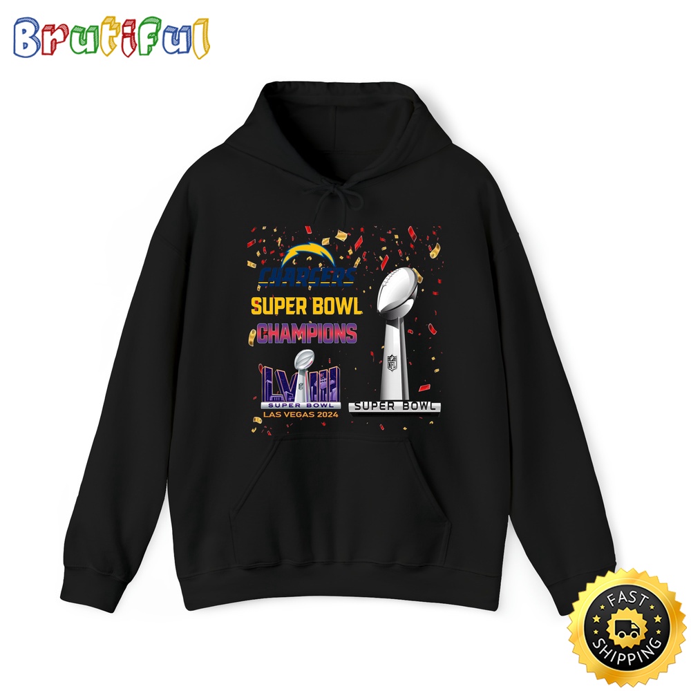 NFL Los Angeles Chargers Hoodie Super Bowl LVIII 2024 Las Vegas Champions Unisex Hoodies 1