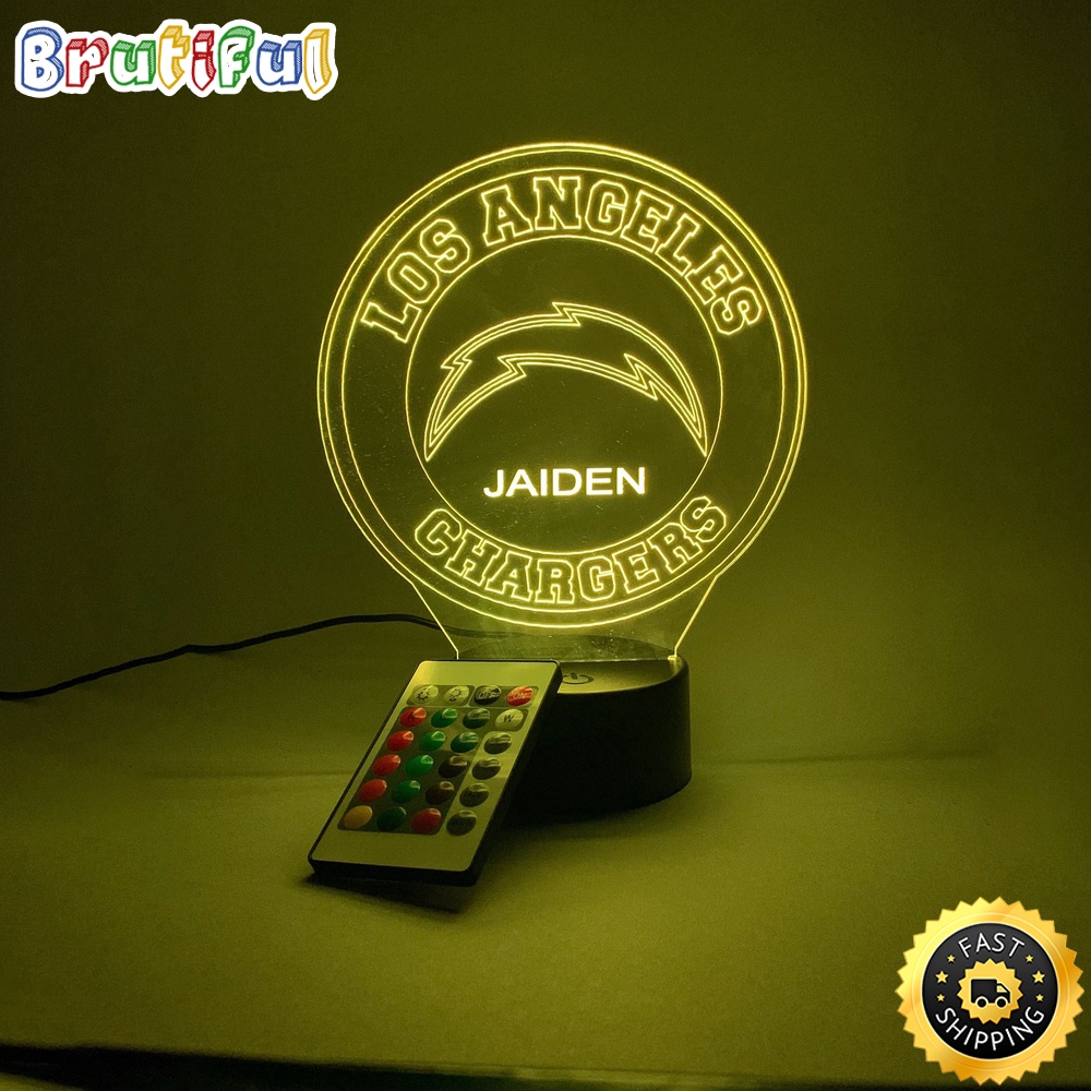 NFL Los Angeles Chargers Night Light Football 3D LED Light
