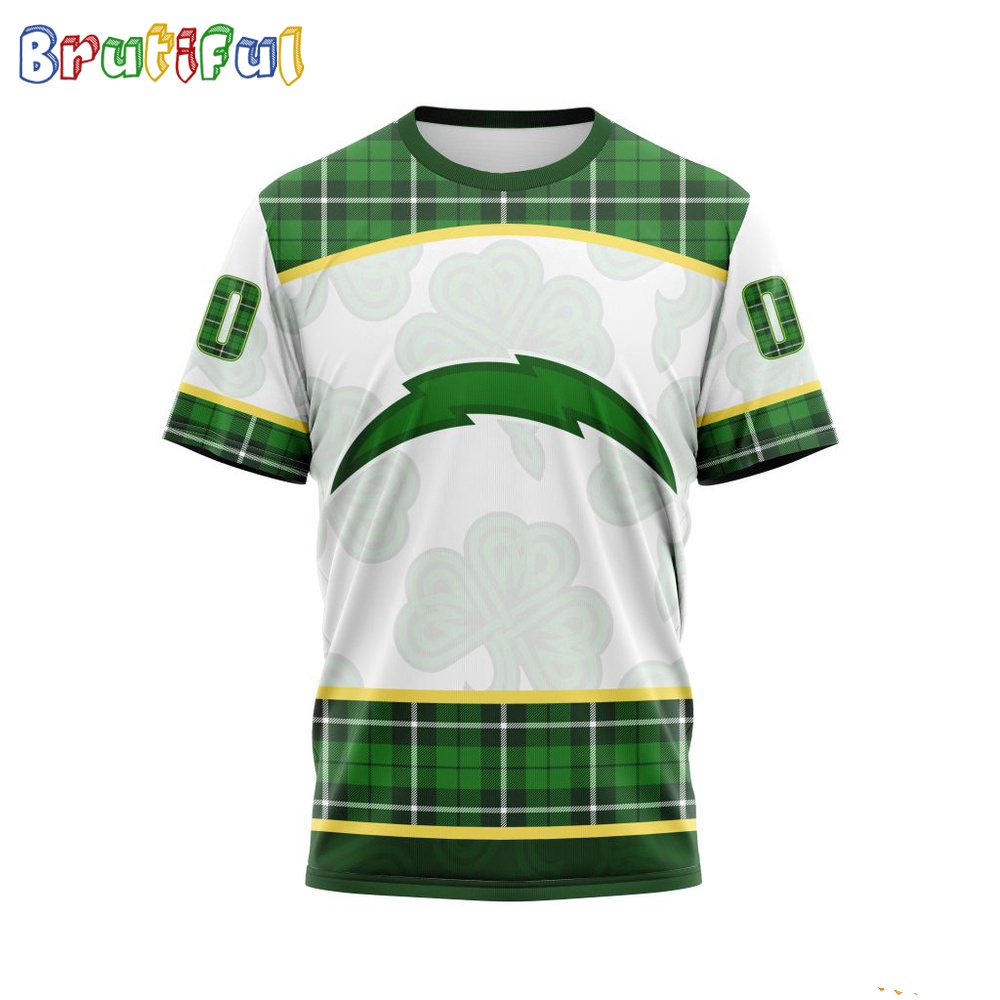 NFL Los Angeles Chargers T Shirt Special Design For St Patrick Day 1