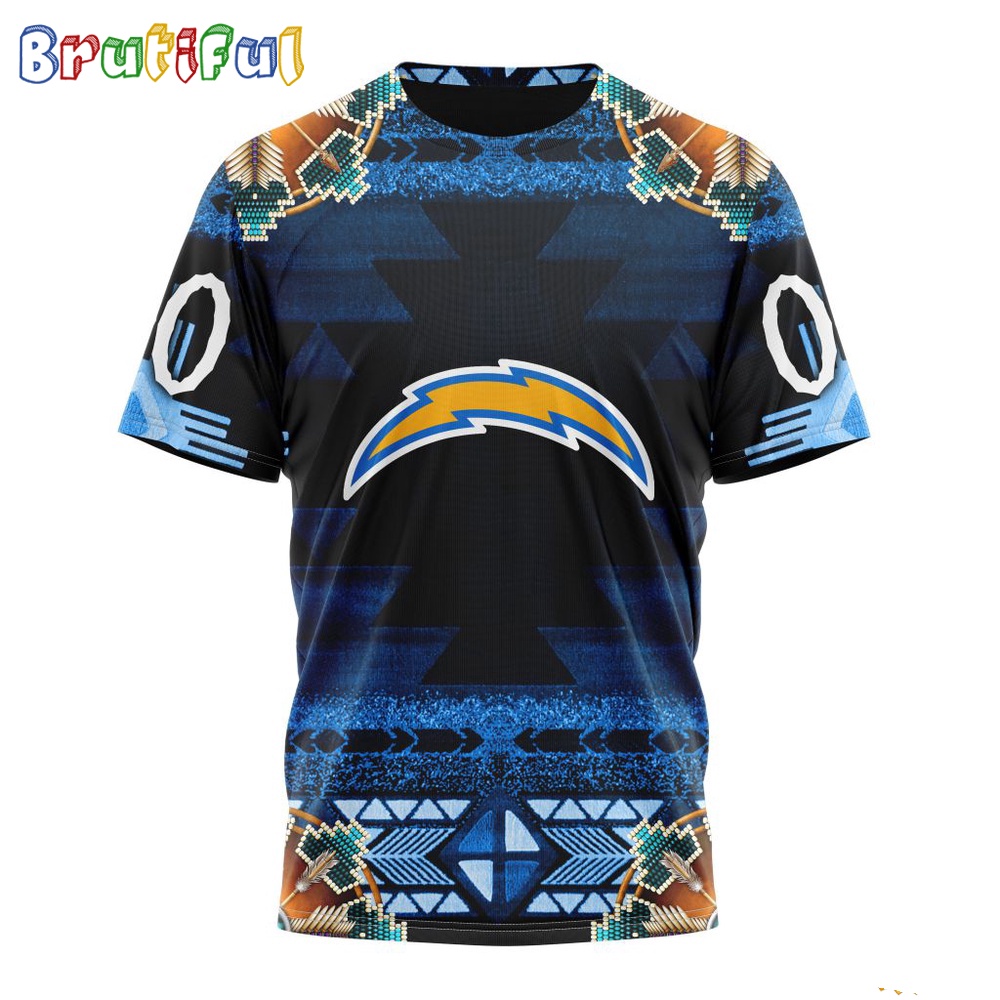 NFL Los Angeles Chargers T Shirt Special Native Costume Design T Shirt 1