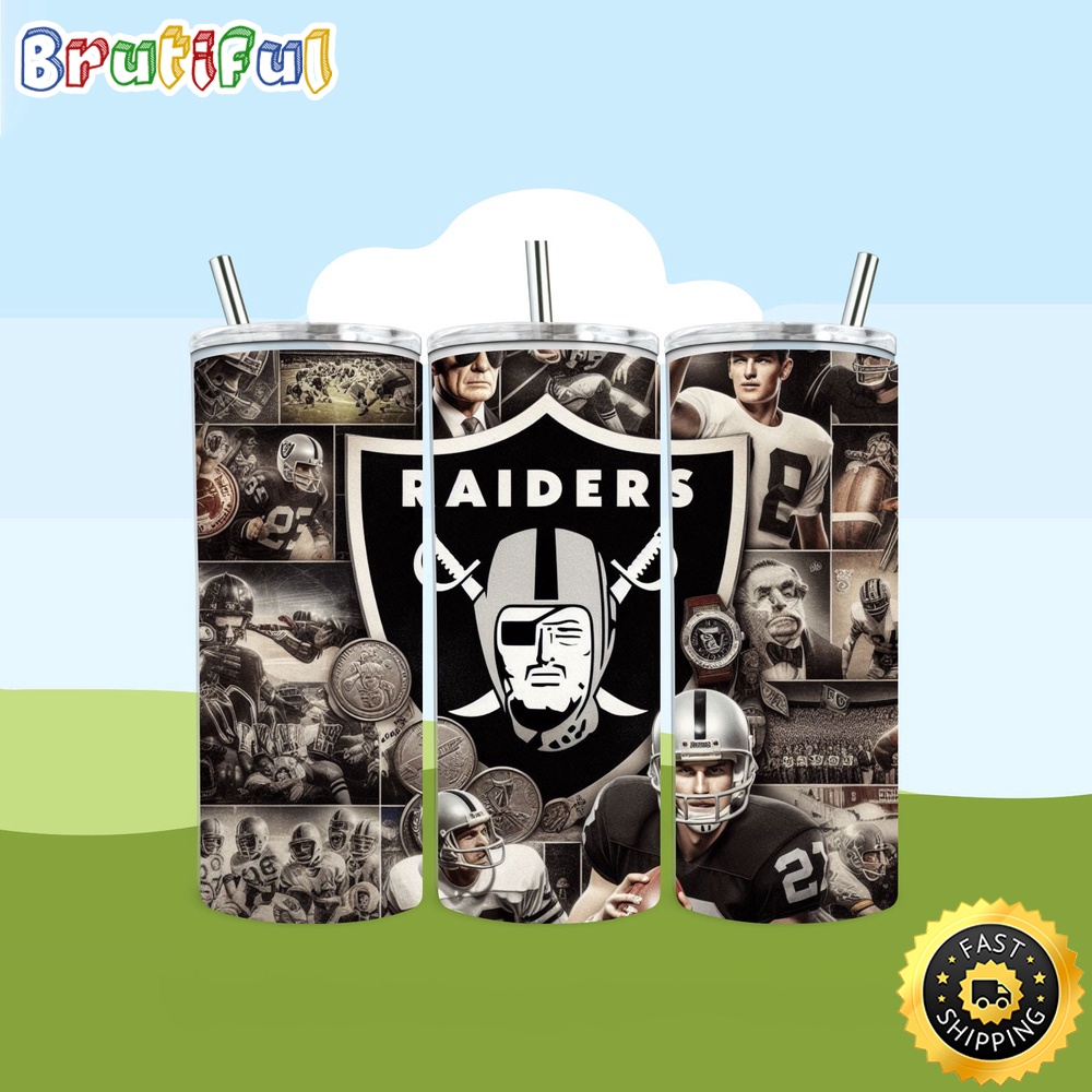 NFL Los Angeles Raiders Tumbler Skinny Tumbler For Fans