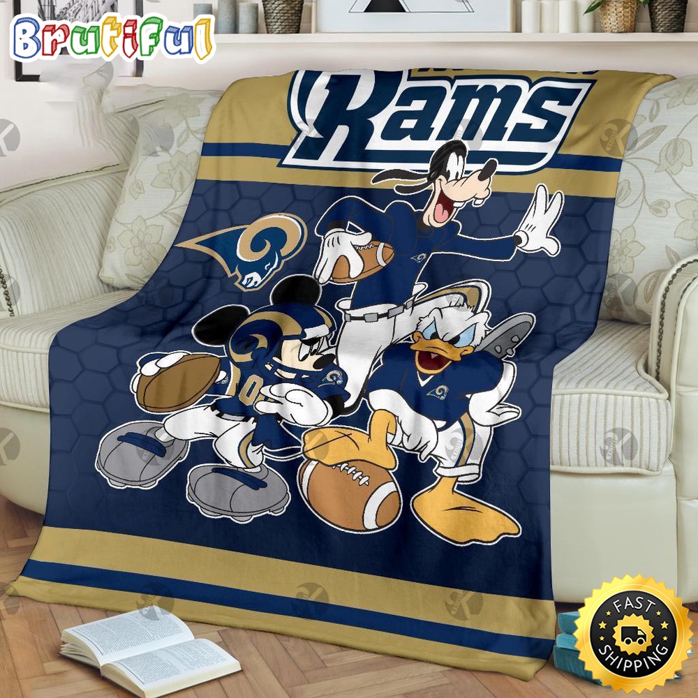 NFL Los Angeles Rams Blanket Minnie Mouse Blanket