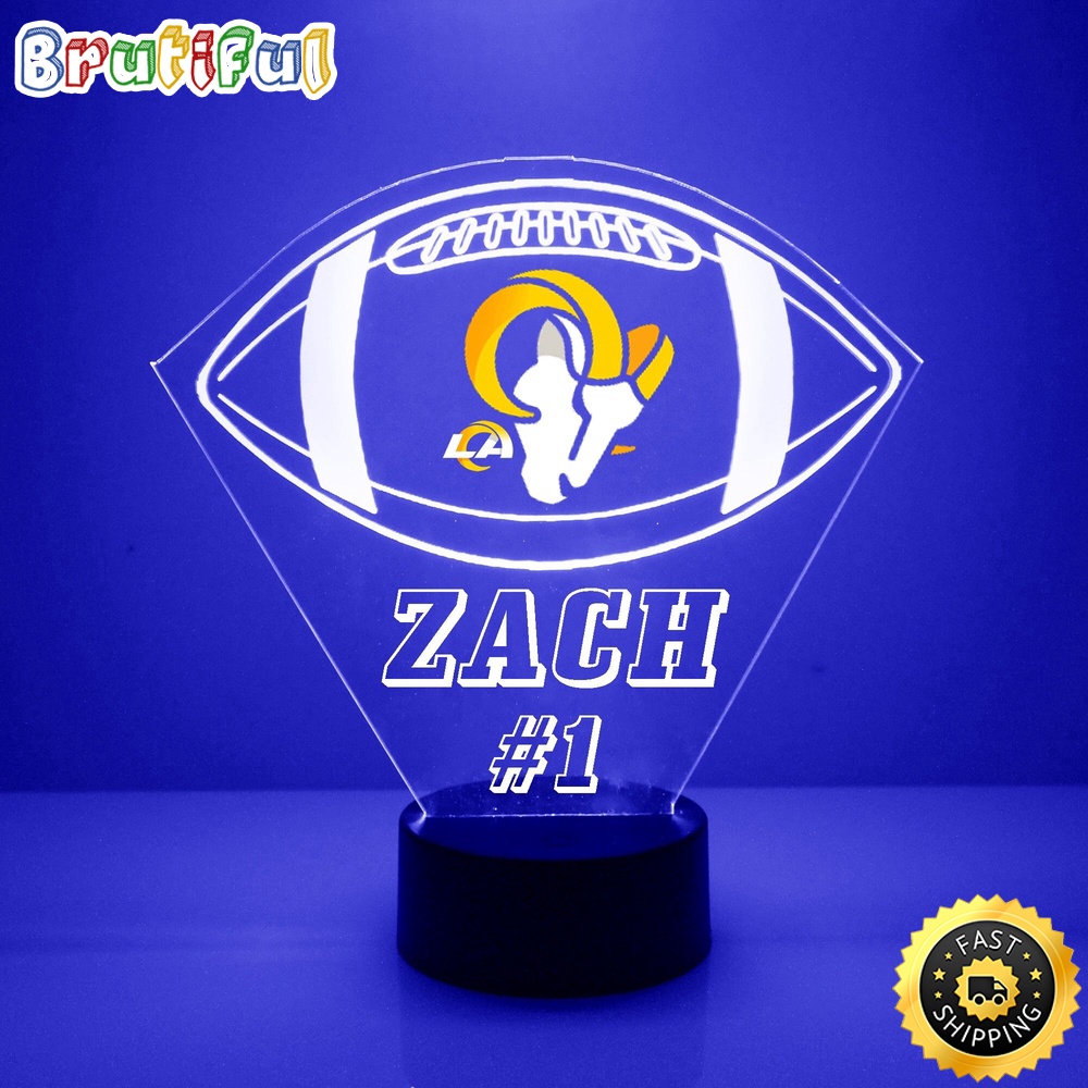 NFL Los Angeles Rams Night Light Football LED Light