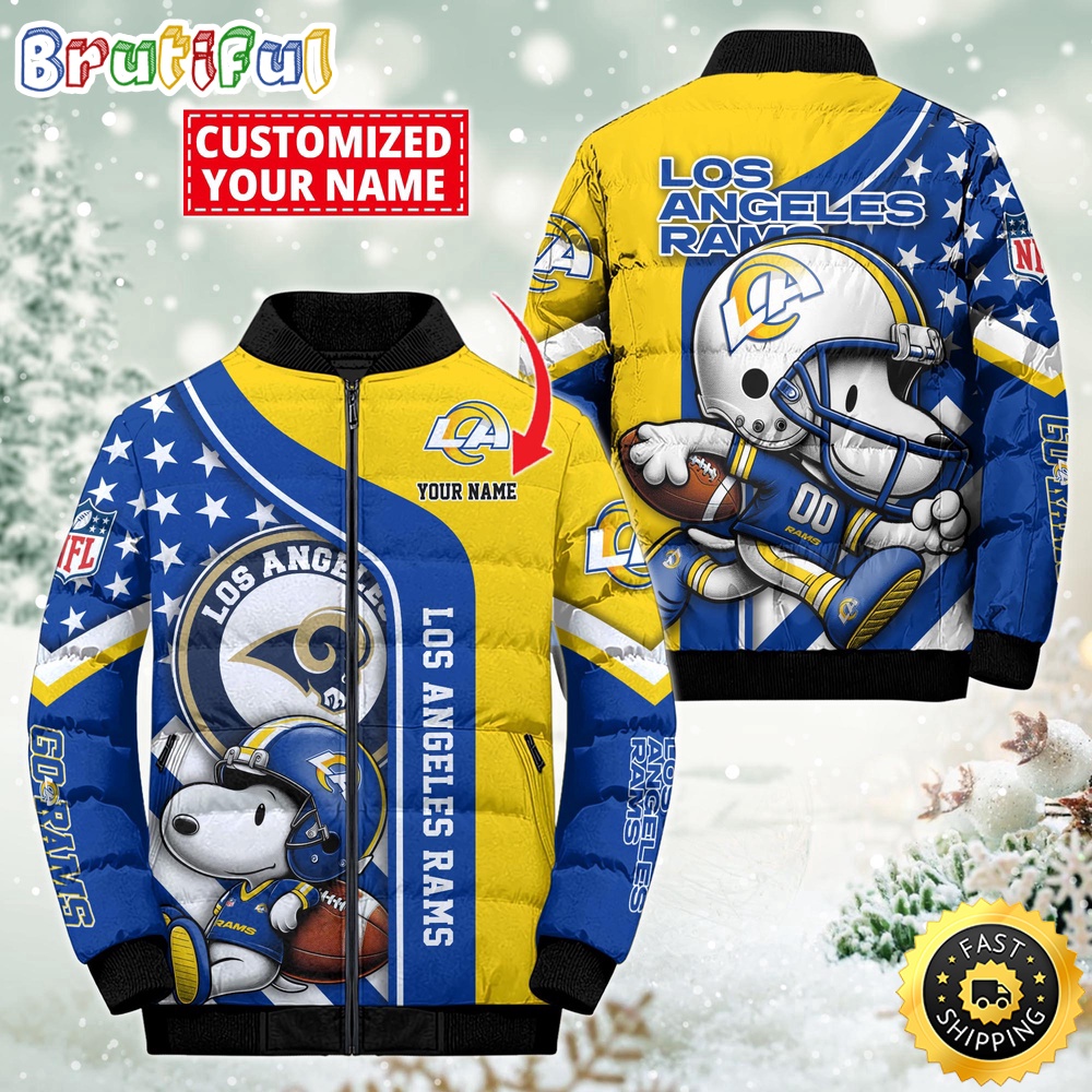 NFL Los Angeles Rams Puffer Jacket Snooby Customized Jacket 1