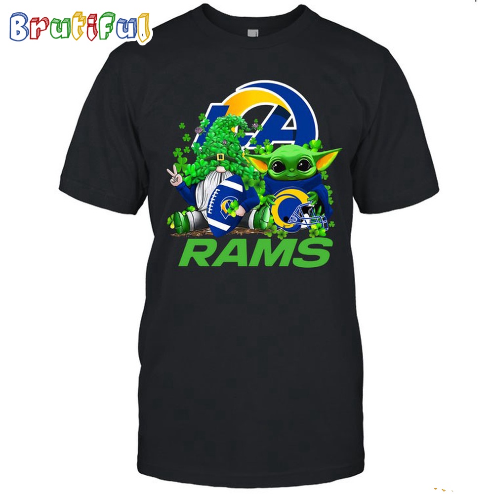 NFL Los Angeles Rams St Patricks Day T Shirt Special Gomes Baby Yoda St Patricks Day Shirt 1