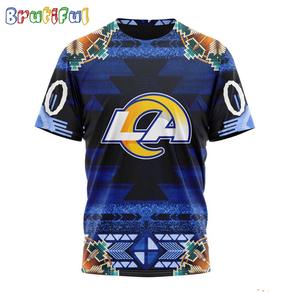 NFL Los Angeles Rams T Shirt Special Native Costume Design T Shirt 1