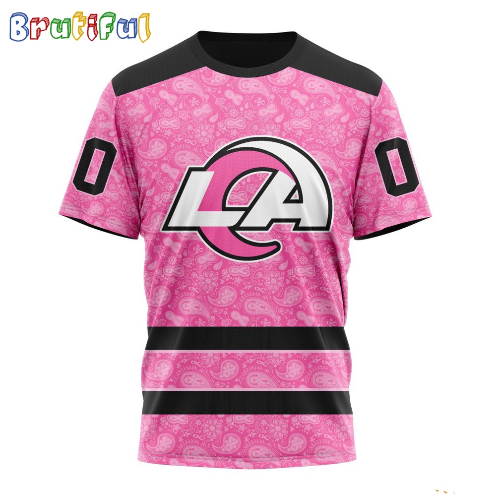 NFL Los Angeles Rams T Shirt Special Pink T Shirt Design Fight Breast Cancer 1
