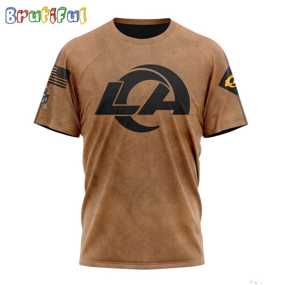 NFL Los Angeles Rams T Shirt Special Salute To Service For Veterans Day Full Printed T Shirt 1