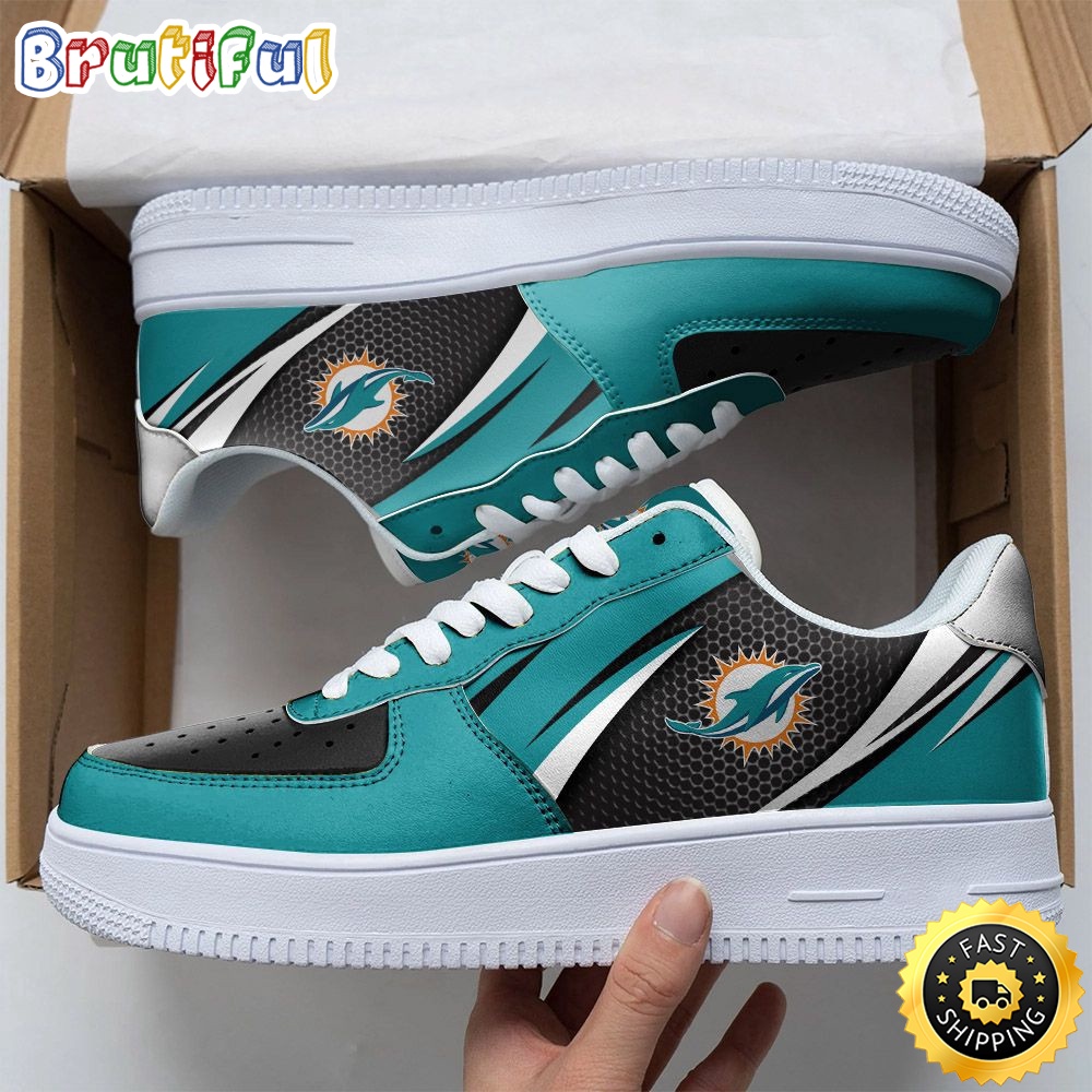 NFL Miami Dolphins Air Force 1 Shoes Sleek AF1 Fashion 1