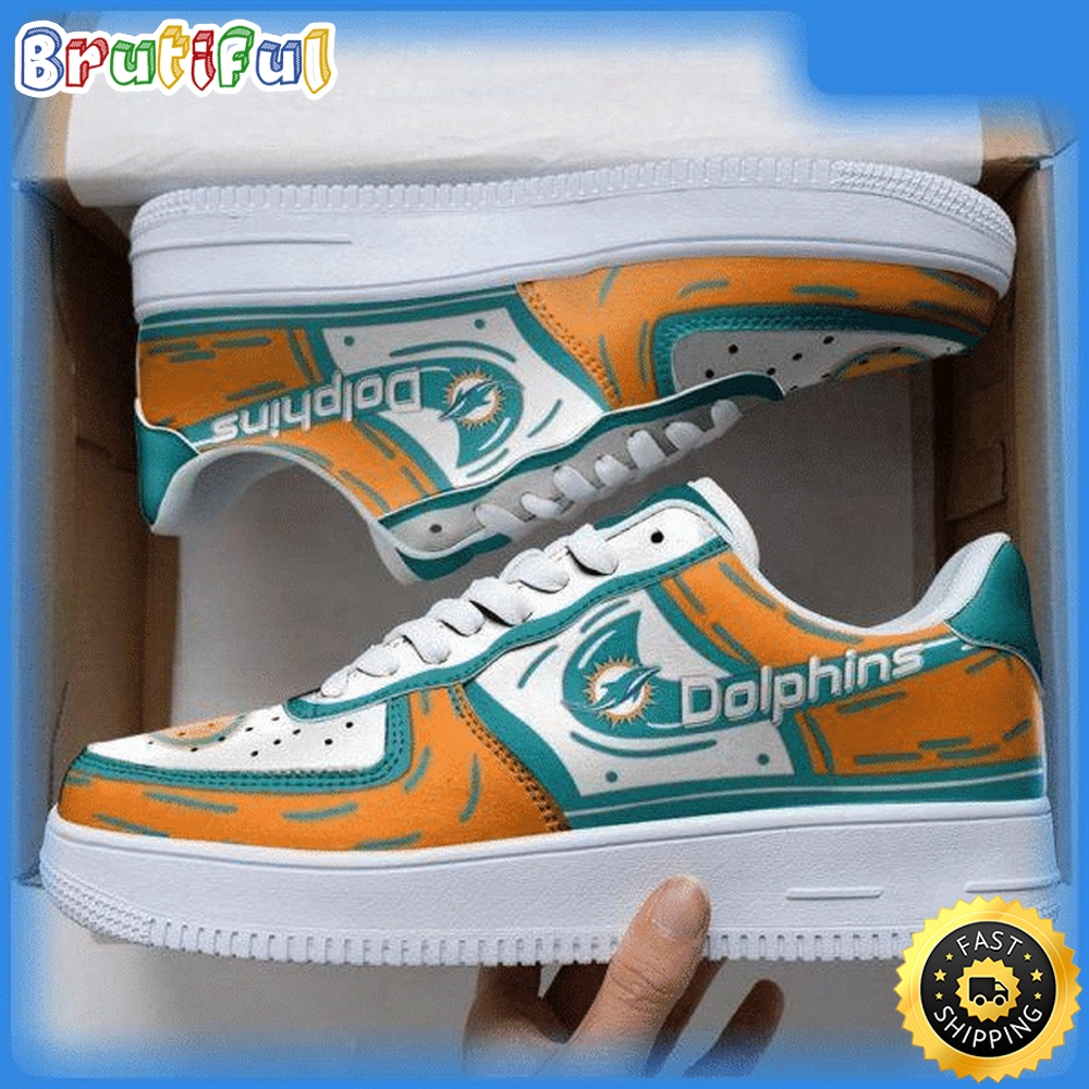 NFL Miami Dolphins Air Force 1 Shoes Sneaker Trending For Fans 1