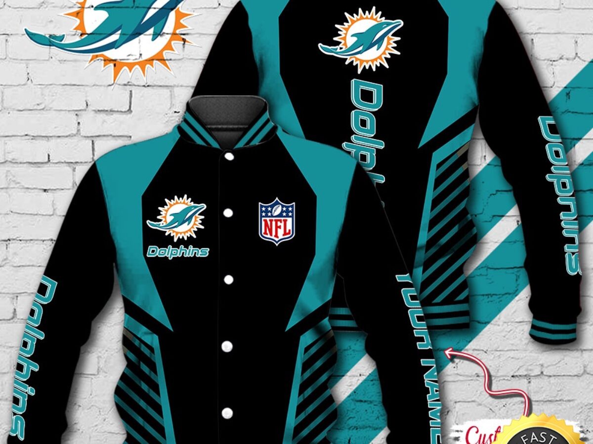 [激レア]Miami Dolphins NFL プルオーバージャケット NFL-Miami-Dolphins-Baseball-