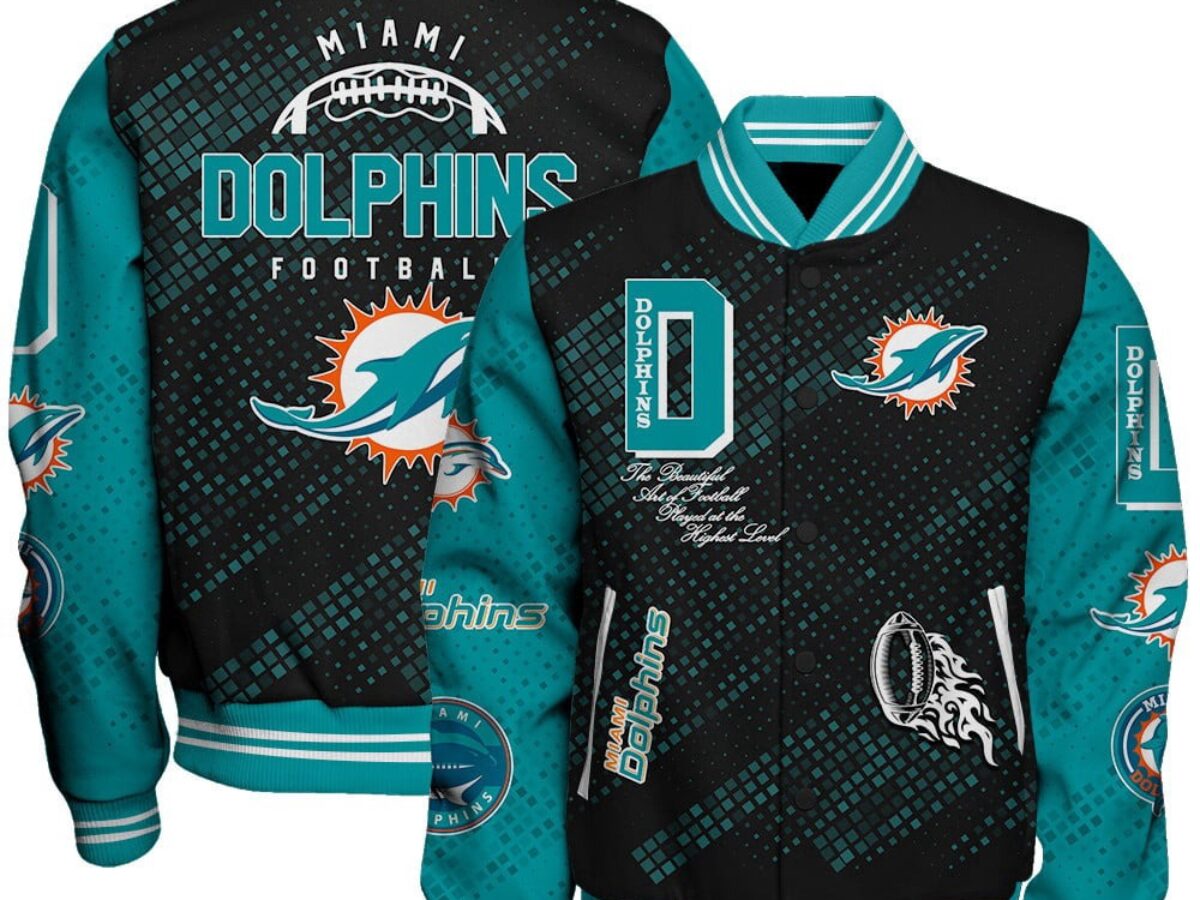 Miami DolphinsとPerushuのNFLコラボジャケット Perushu（ペルーシュ）の「Perushu × NFL コラボナイロン