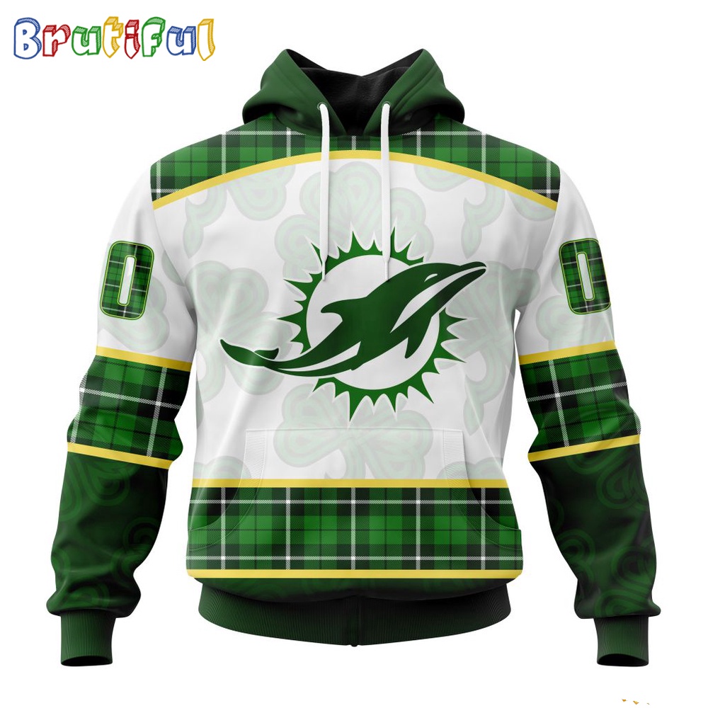 NFL Miami Dolphins Hoodie Special Design 3D Hoodie St Patrick Day 1