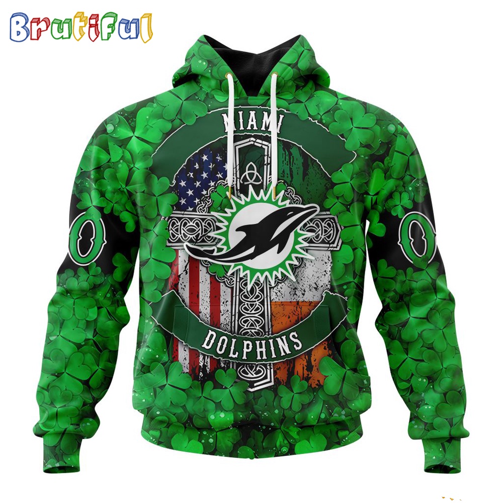 NFL Miami Dolphins Hoodie Special Design Hoodie St Patrick Day 1