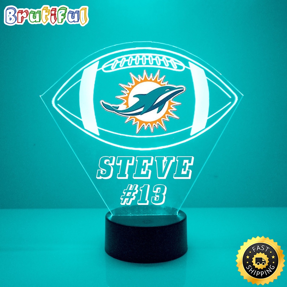 NFL Miami Dolphins Night Light Football LED Light