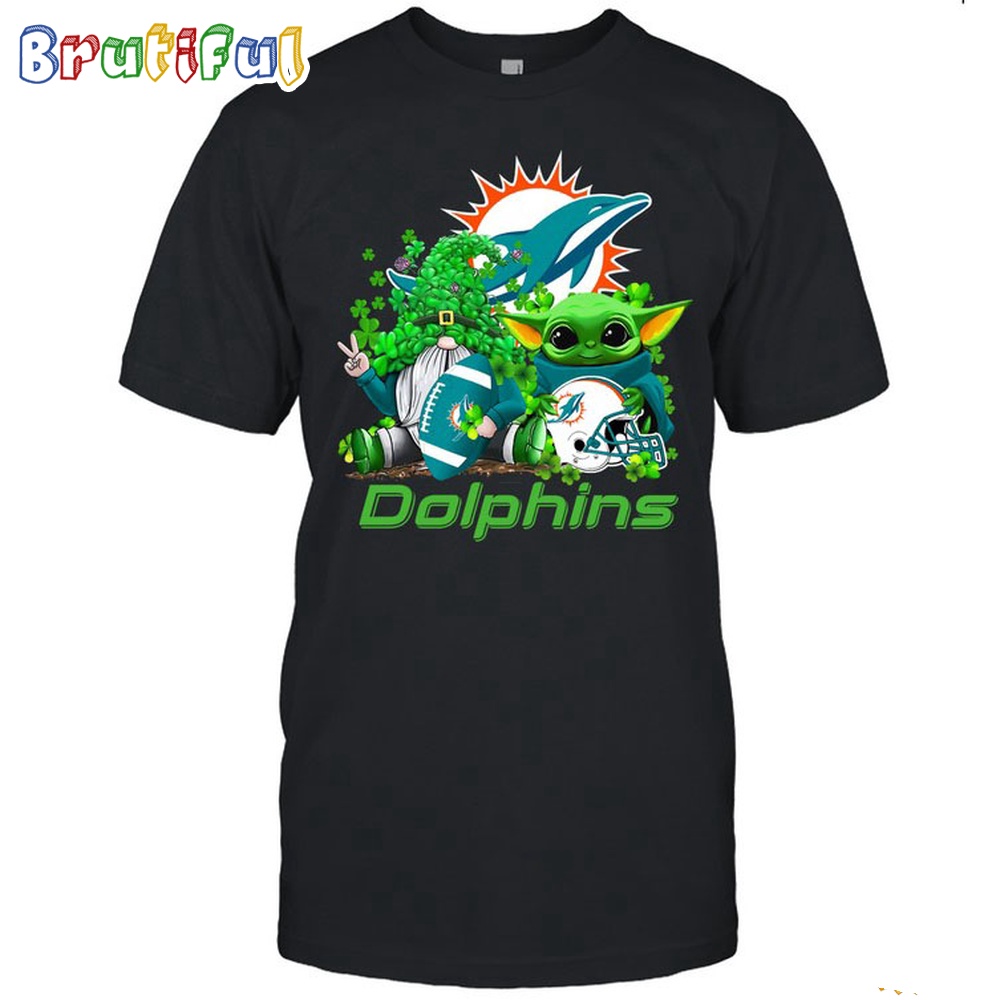 NFL Miami Dolphins St Patricks Day T Shirt Special Gomes Baby Yoda St Patricks Day Shirt 1