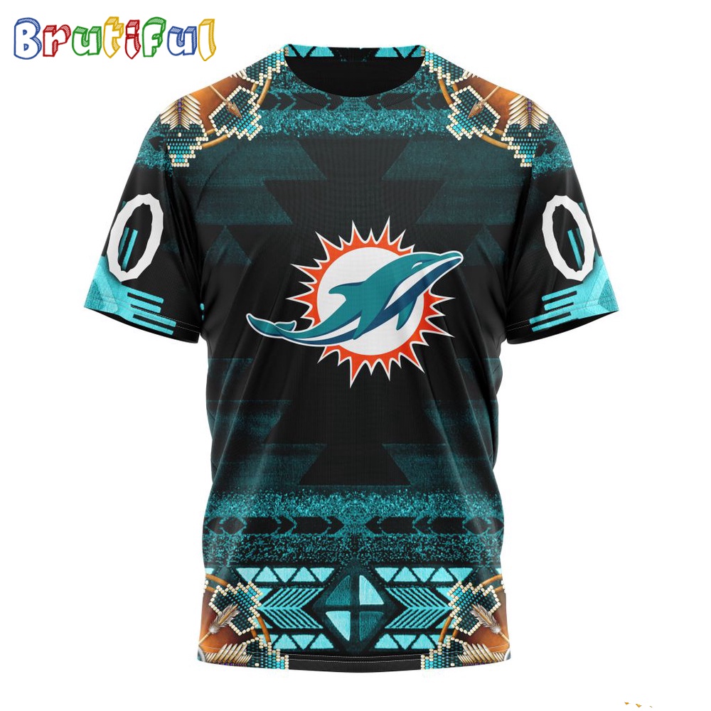 NFL Miami Dolphins T Shirt Special Native Costume Design T Shirt 1