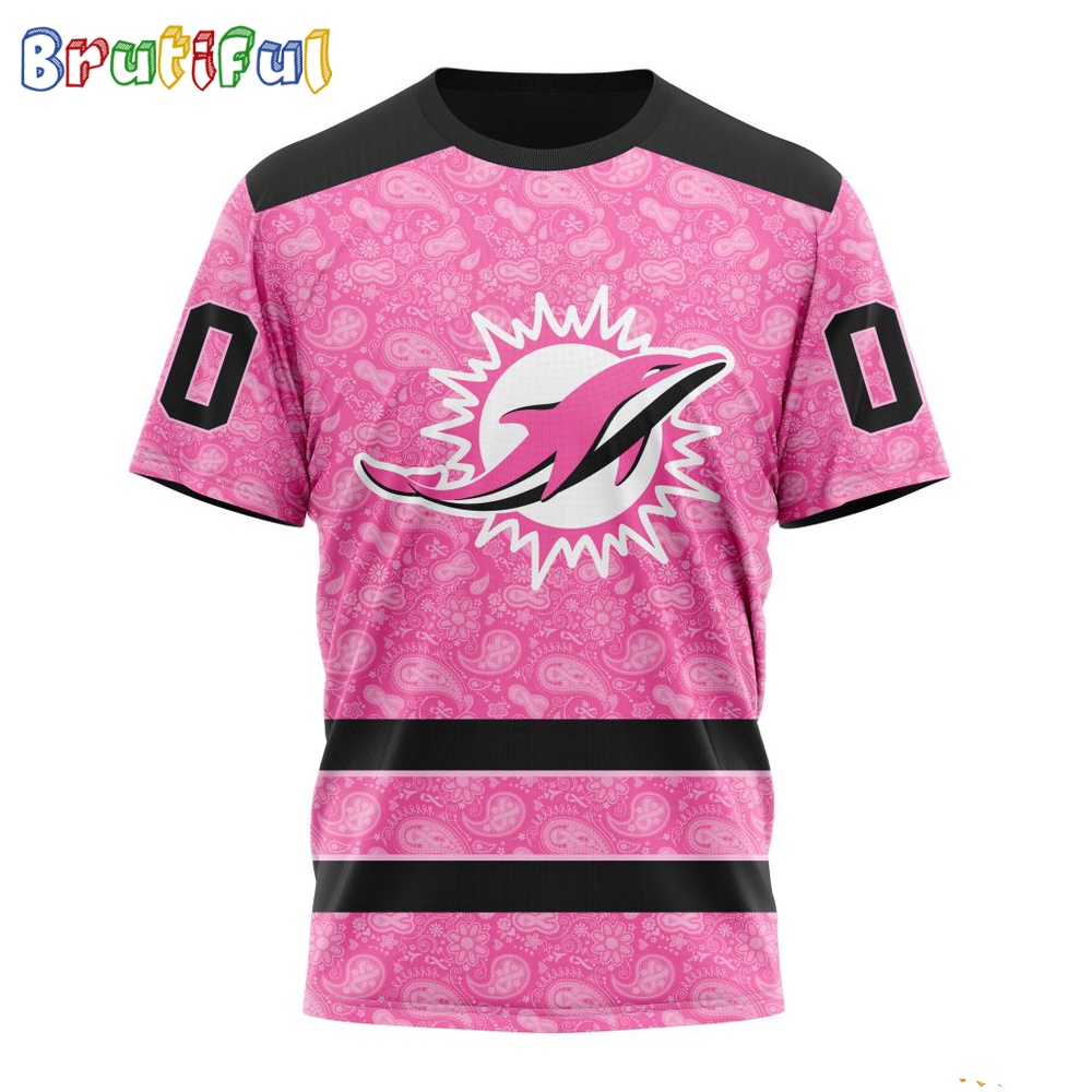 NFL Miami Dolphins T Shirt Special Pink T Shirt Design Fight Breast Cancer 1