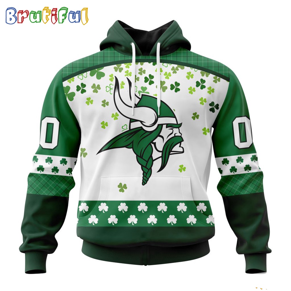 NFL Minnesota Vikings Hoodie Special Design For St Patrick Day 1