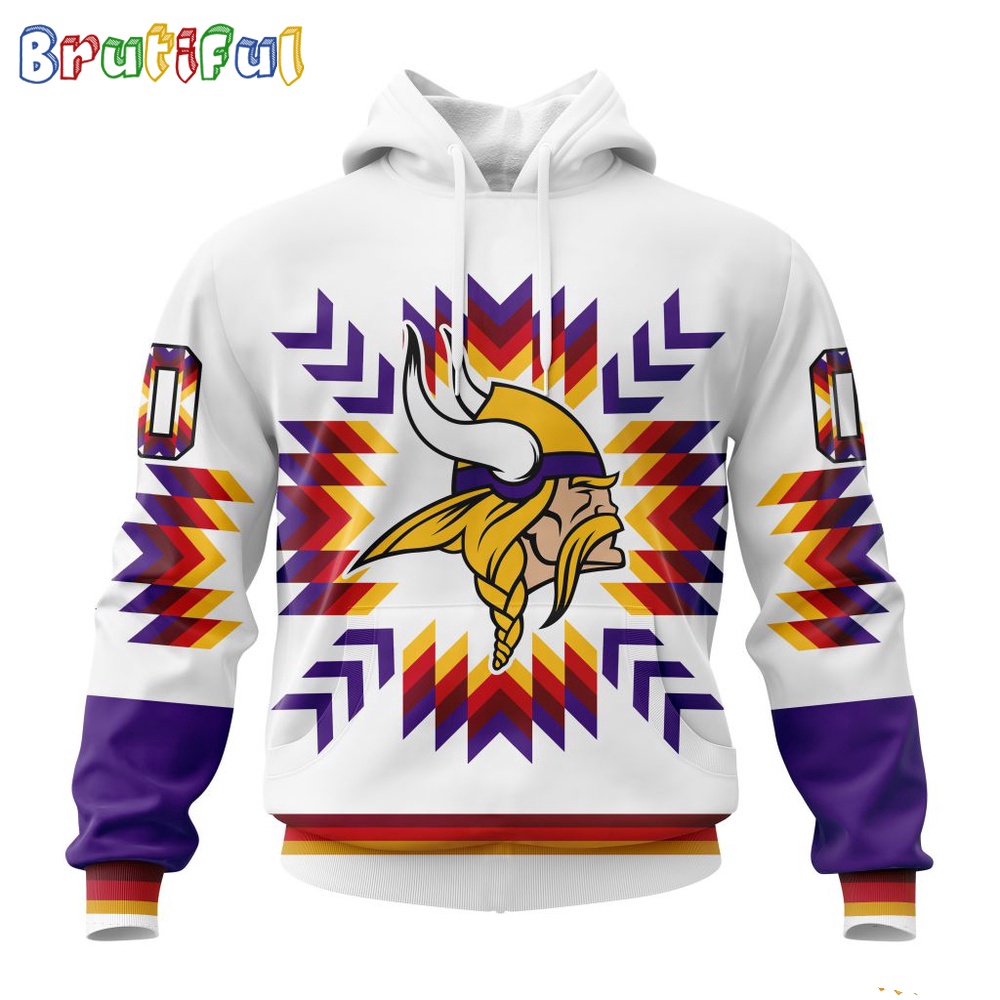 NFL Minnesota Vikings Hoodie Special Design With Native Pattern 1