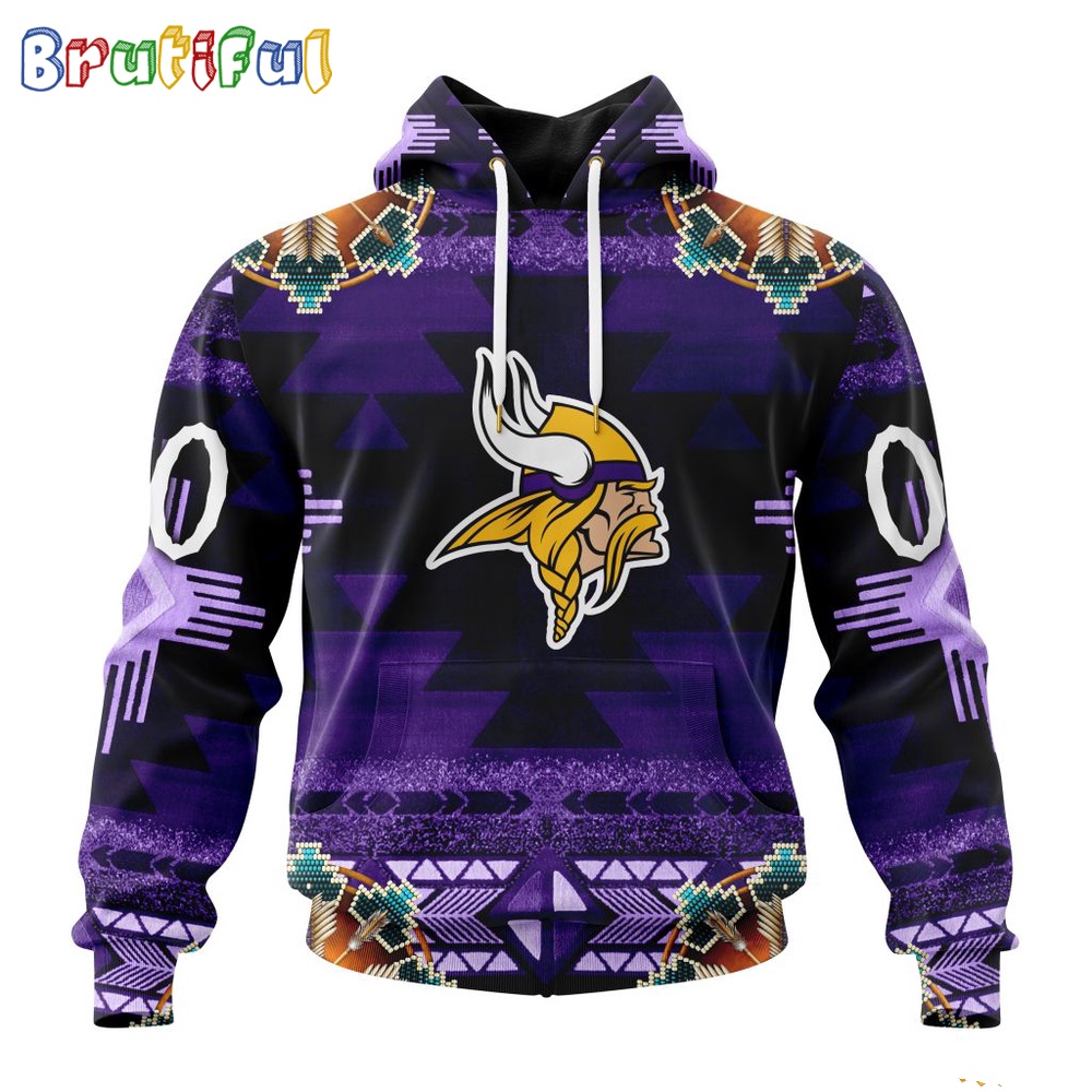 NFL Minnesota Vikings Hoodie Special Native Costume Design Hoodie 1