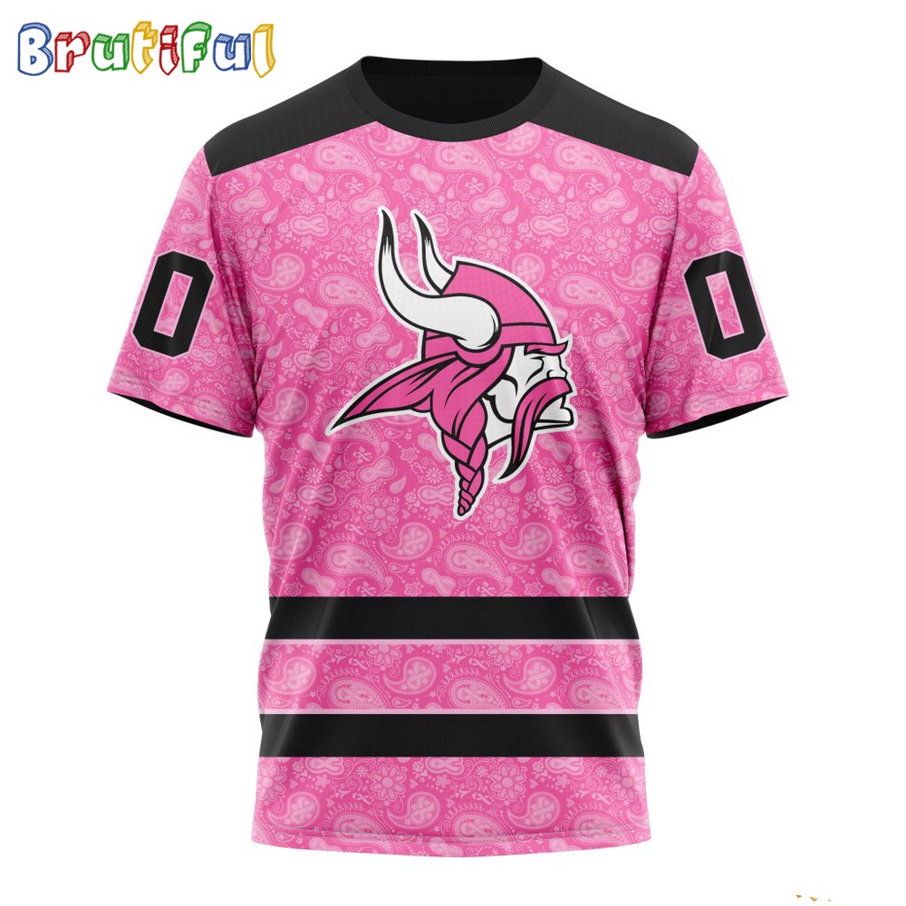 NFL Minnesota Vikings T Shirt Special Pink T Shirt Design Fight Breast Cancer 1