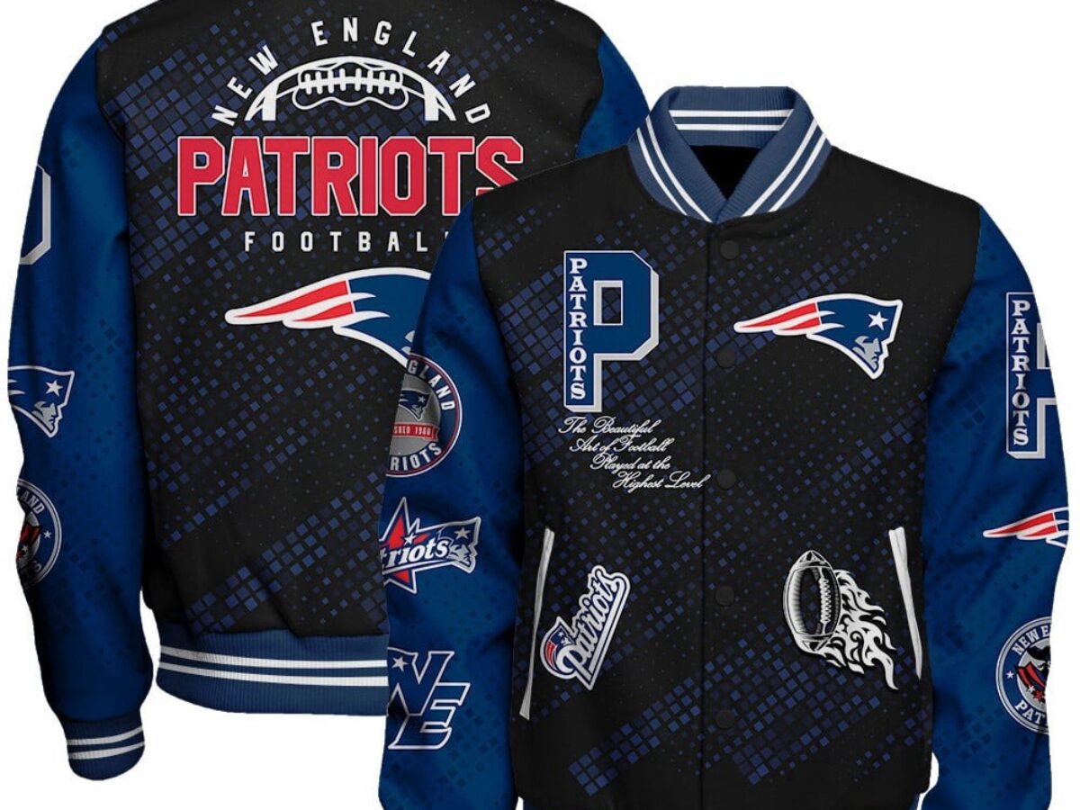 NFL TEAM APPAREL 『Patriots 』 プルオーバージャケット NFL New England Patriots Baseball Jacket Print Logo Team Football