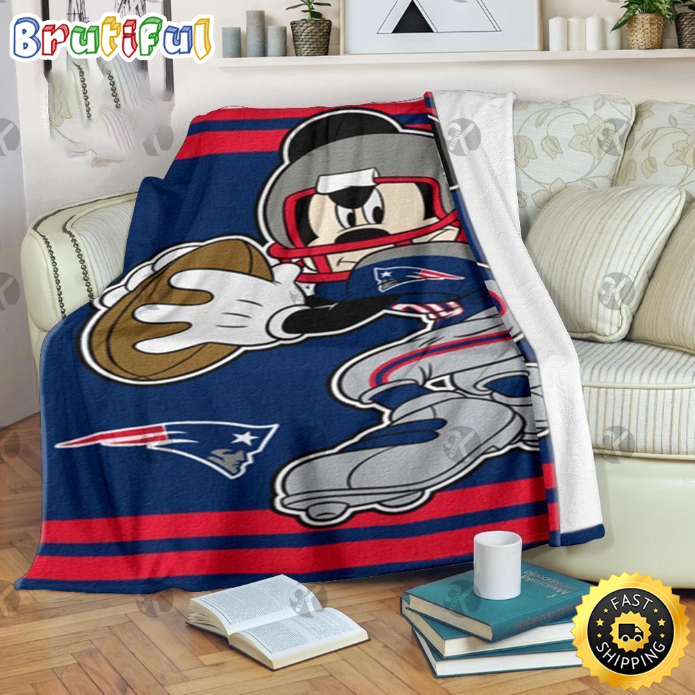 NFL New England Patriots Blanket Minnie Mouse Blanket For Fan