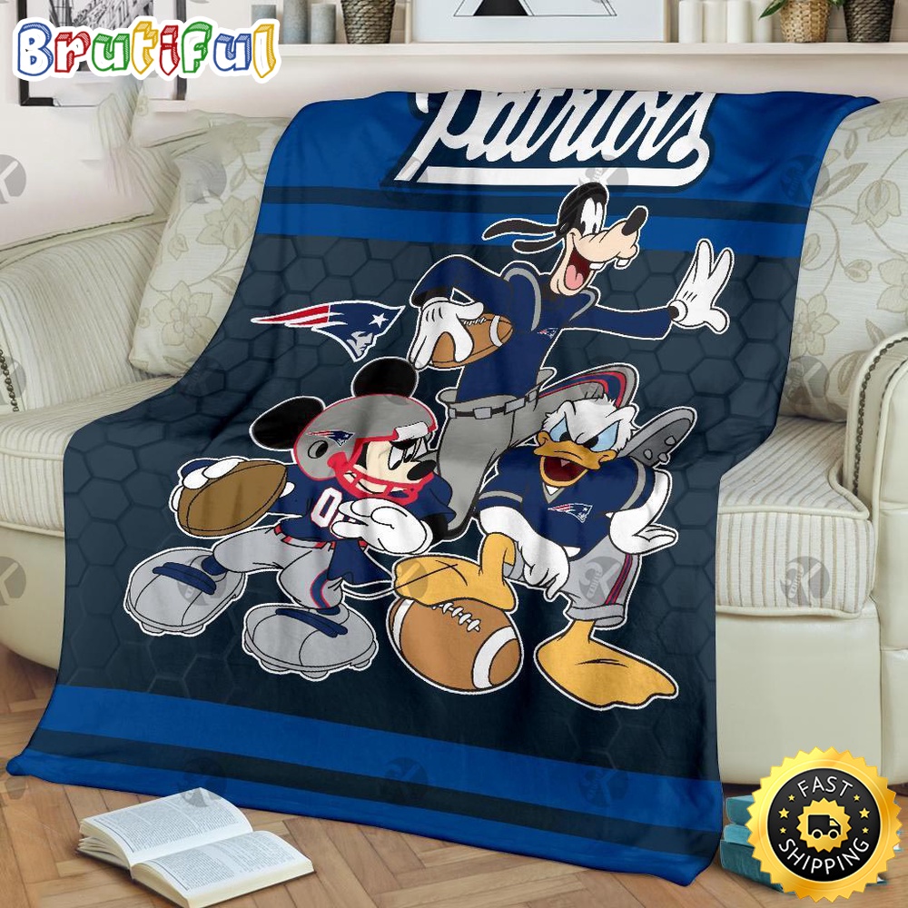 NFL New England Patriots Blanket Minnie Mouse Blanket