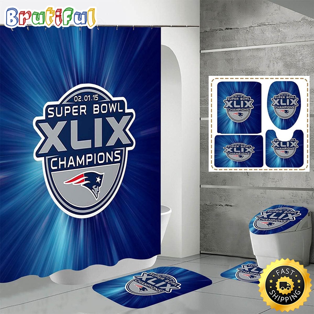 NFL New England Patriots Shower Curtain Chic Shower Drapes 1
