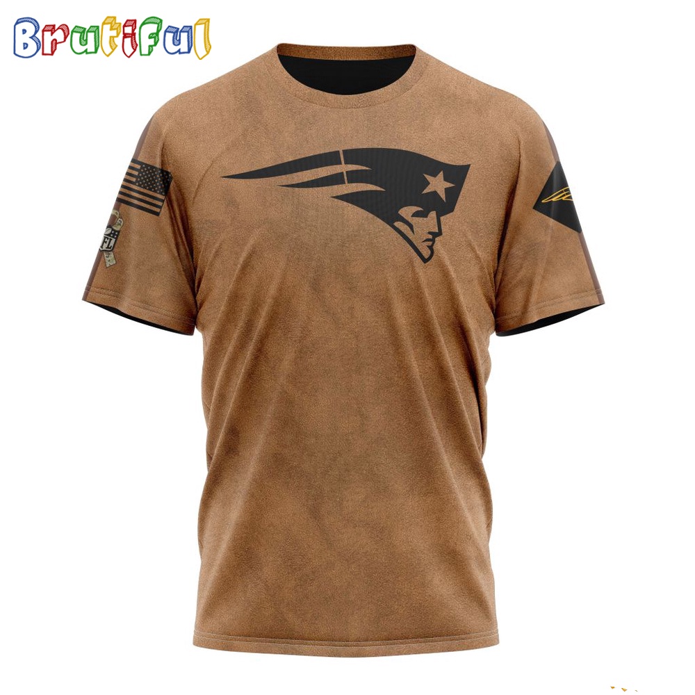 NFL New England Patriots T Shirt Special Salute To Service For Veterans Day Full Printed T Shirt 1