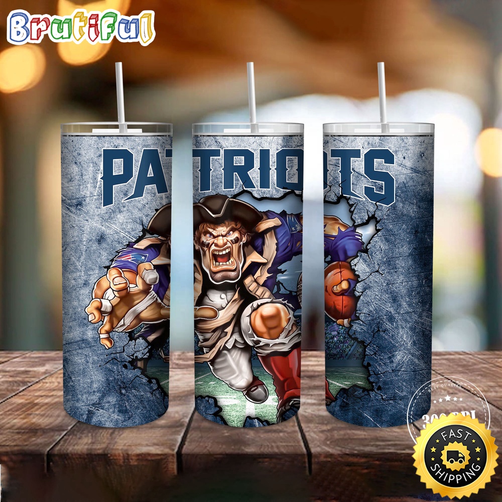 NFL New England Patriots Tumbler Mascot Skinny Tumbler