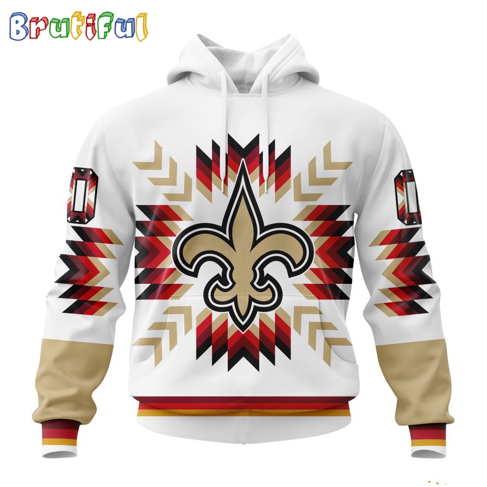 NFL New Orleans Saints Hoodie Special Design With Native Pattern 1
