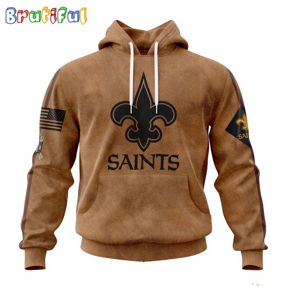 NFL New Orleans Saints Hoodie Special Salute To Service For Veterans Day Full Printed Hoodie 1