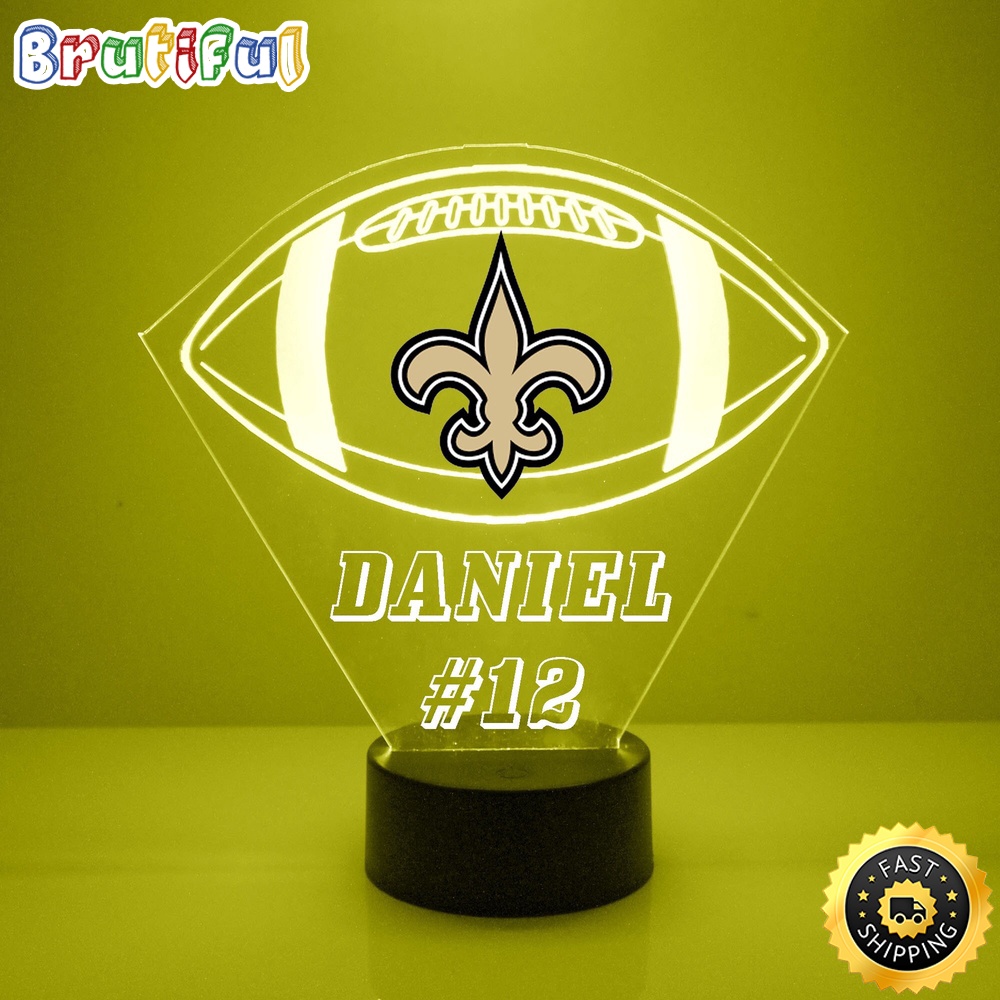 NFL New Orleans Saints Night Light Football LED Light