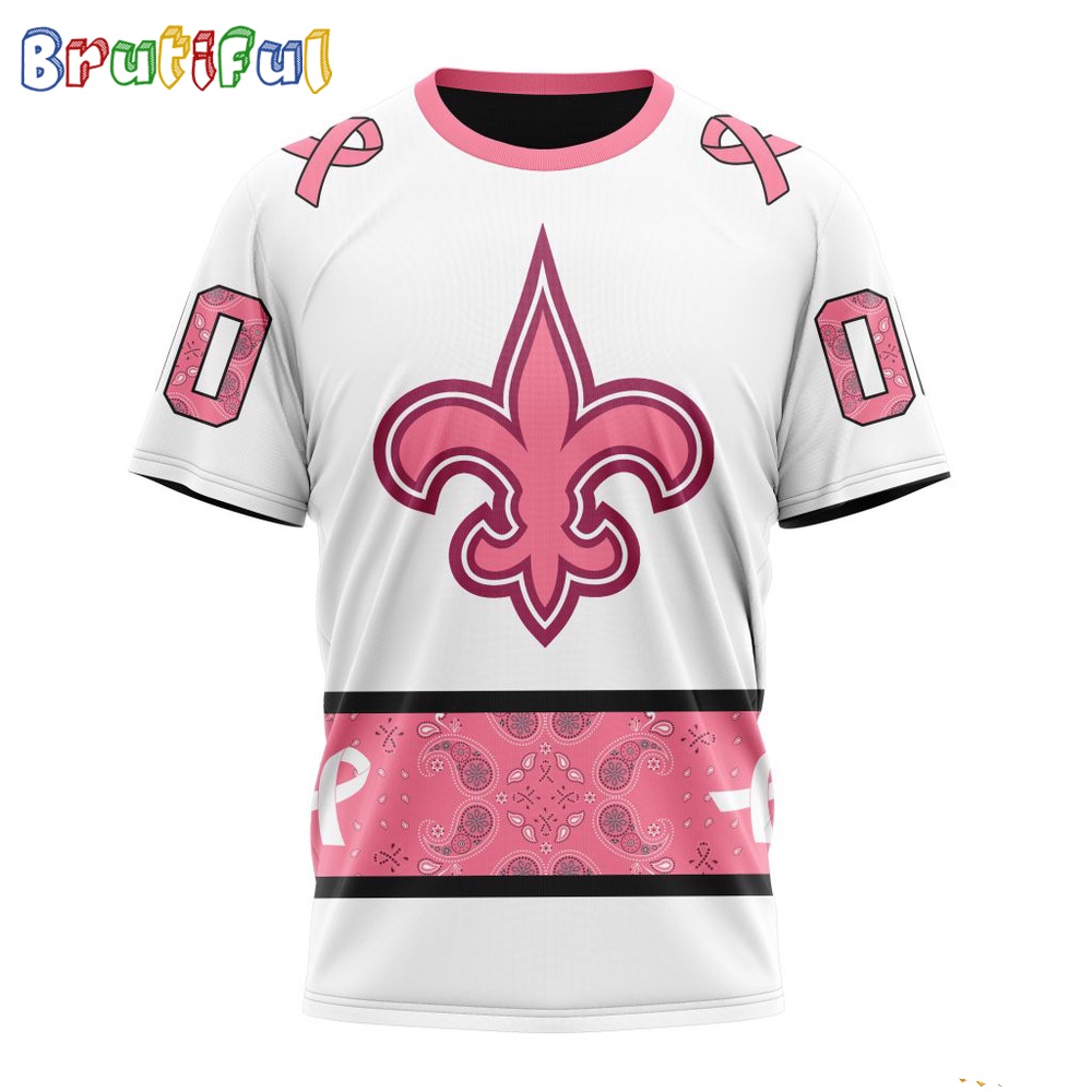 NFL New Orleans Saints T Shirt Special Pink Design Fight Breast Cancer 1