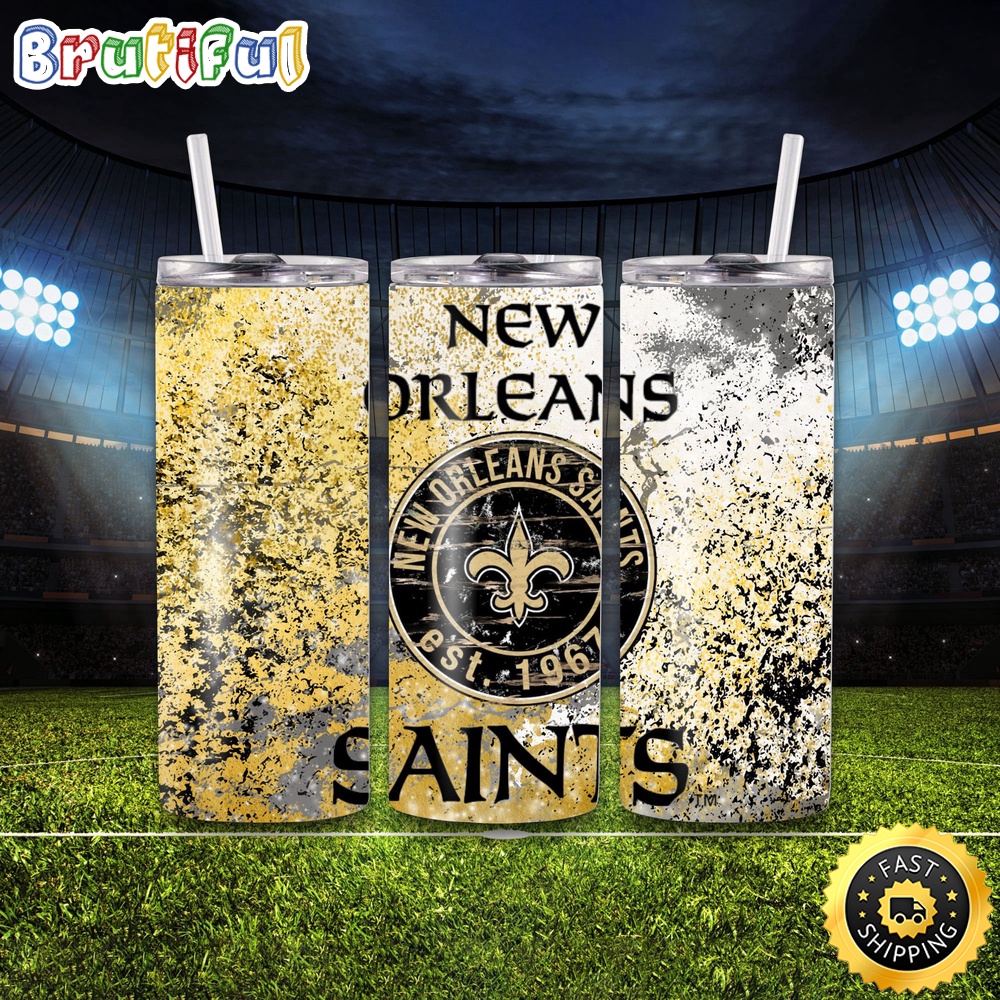 NFL New Orleans Saints Tumbler Logo And Team Skinny Tumbler