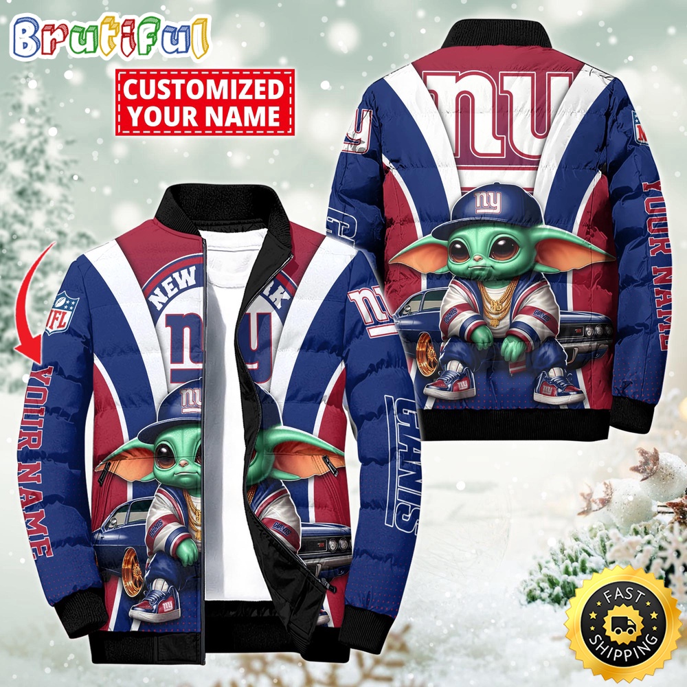 NFL New York Giants Puffer Jacket Baby Yoda Custom Jacket 1