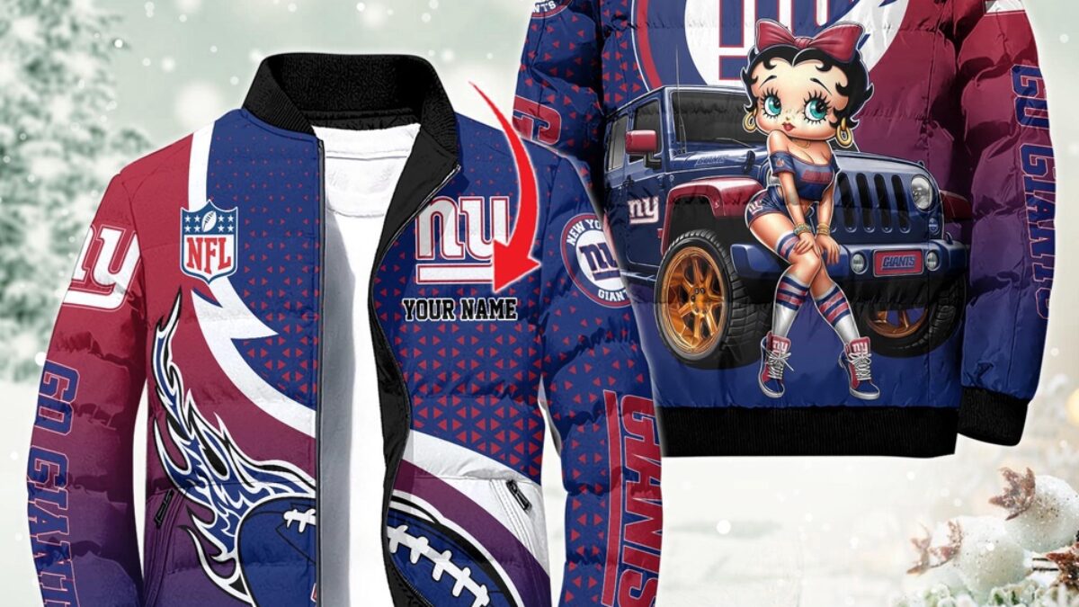 NFL New York Giants Puffer Jacket Betty Boop Custom Jacket