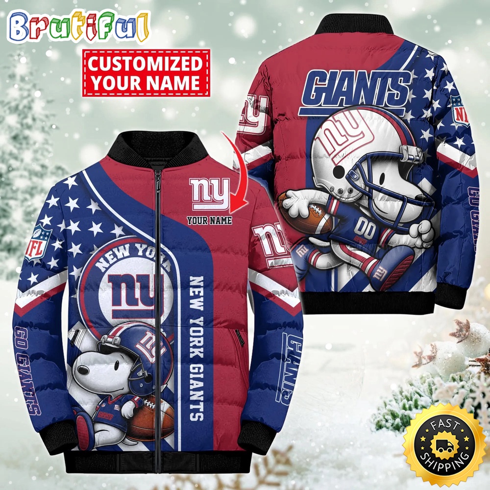 NFL New York Giants Puffer Jacket Snooby Customized Jacket 1