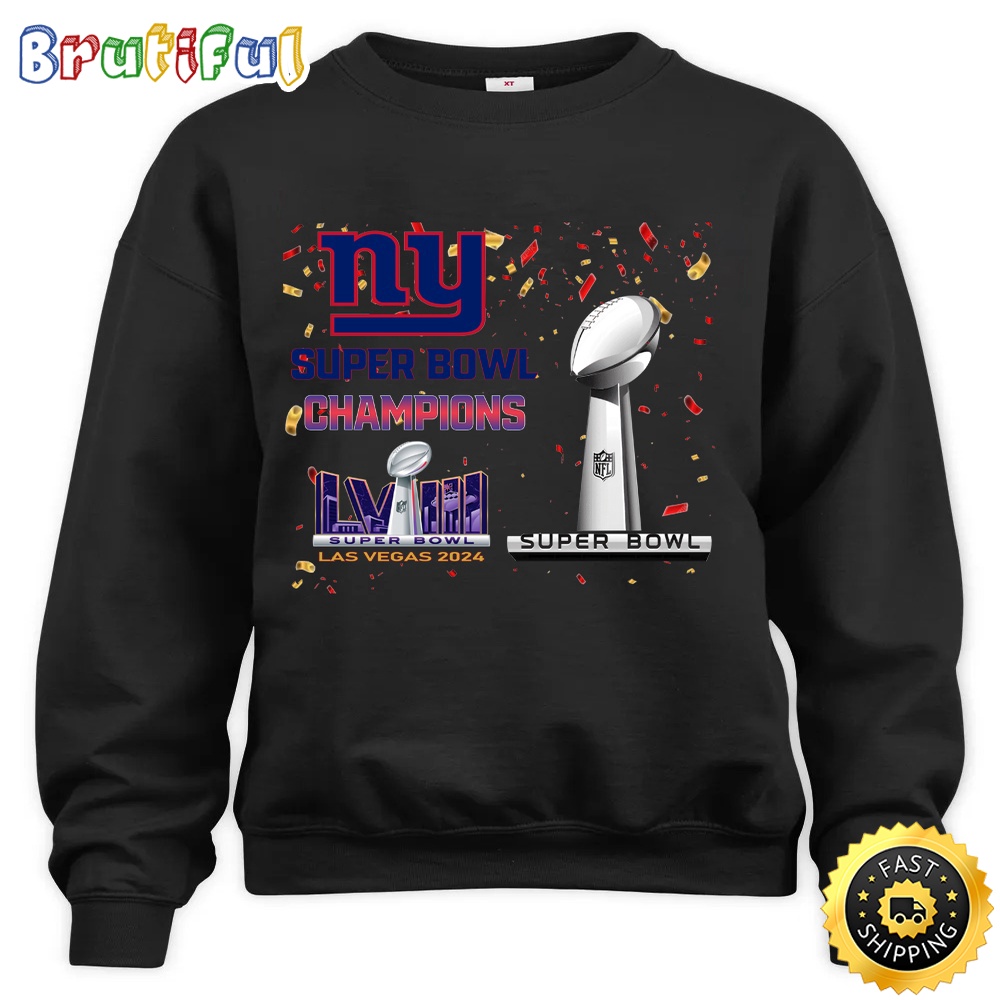 NFL New York Giants Sweatshirt Super Bowl LVIII 2024 Las Vegas Champions Unisex Sweatshirt 1