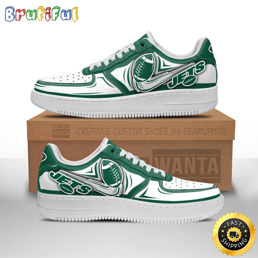 NFL New York Jets Air Force 1 Shoes Football Sneaker Shoes 1