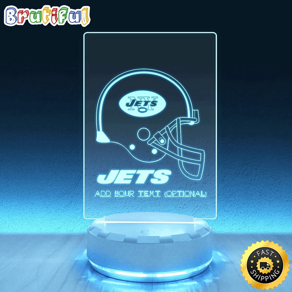NFL New York Jets Night Light Helmet Logo Sports LED Light