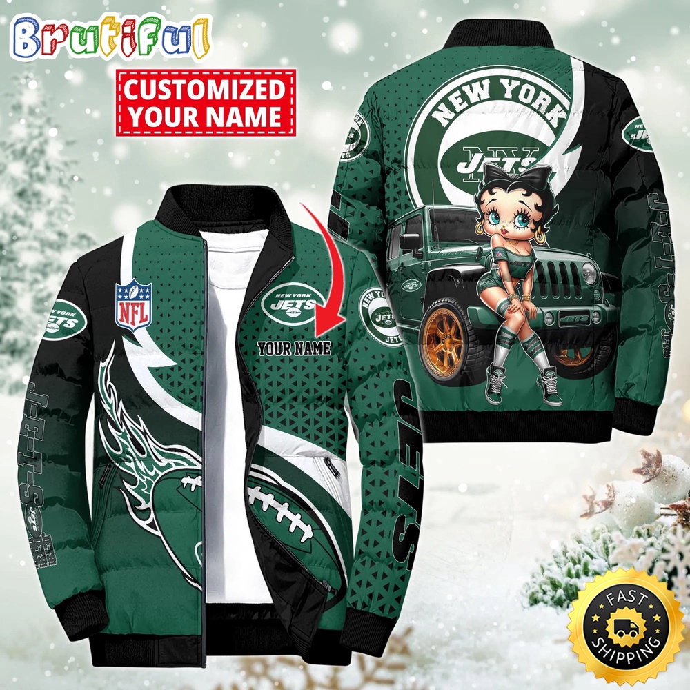 NFL New York Jets Puffer Jacket Betty Boop Custom Jacket 1