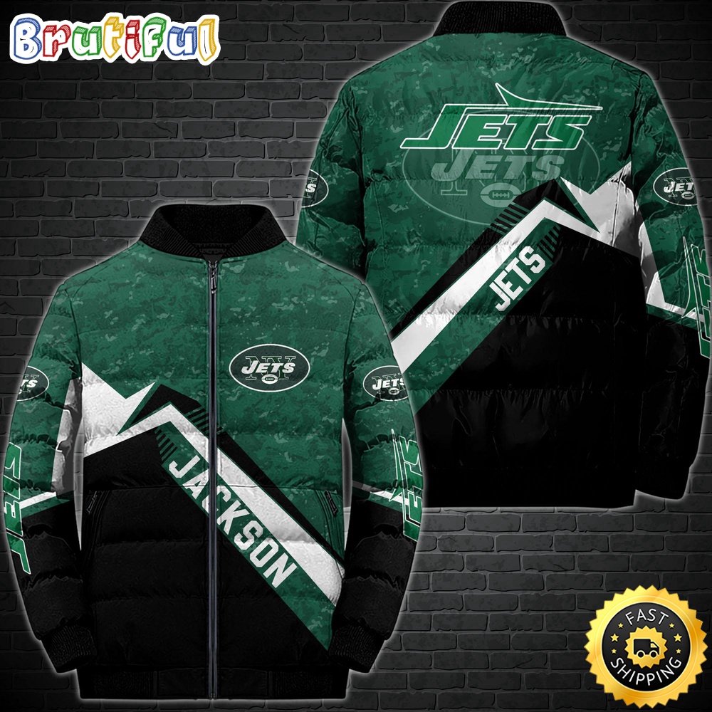 NFL New York Jets Puffer Jacket Customized Sport Down Jacket 1