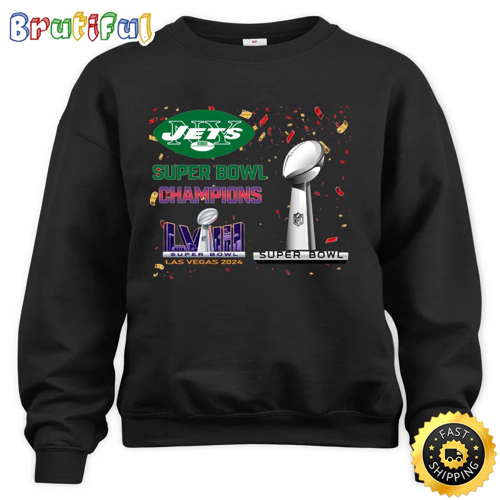 NFL New York Jets Sweatshirt Super Bowl LVIII 2024 Las Vegas Champions Unisex Sweatshirt 1